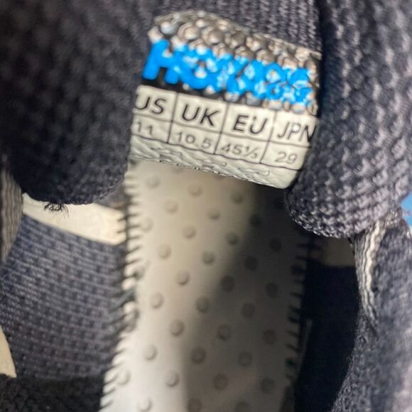 HOKA ONE ONE HUPANA ATHLETIC RUNNING SHOES MENS SIZE 11 Grey Sneaker No Inserts - Picture 5 of 5